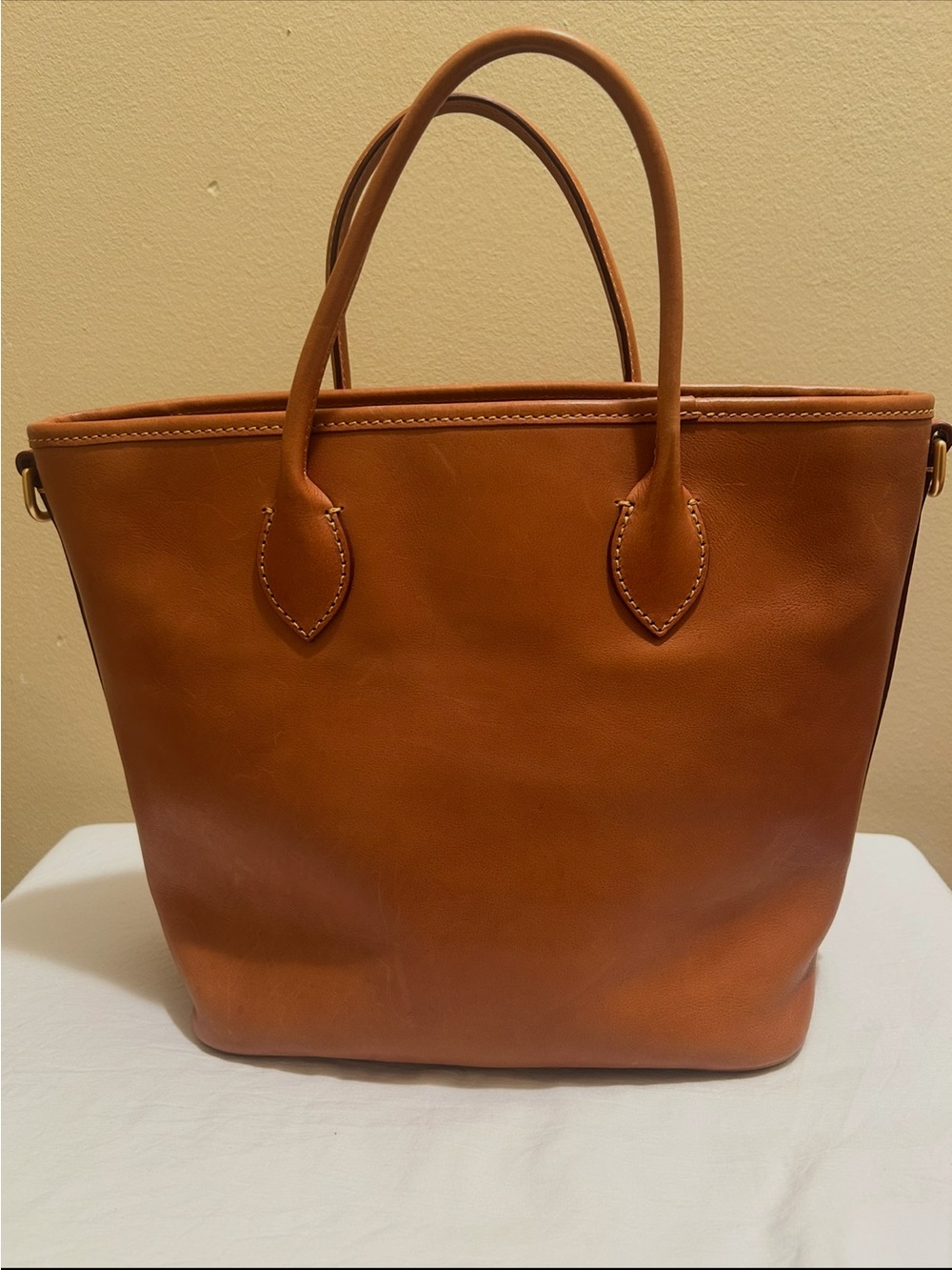 Dooney & Bourke Tan Leather Tote with Front Zip - Picture 5 of 6
